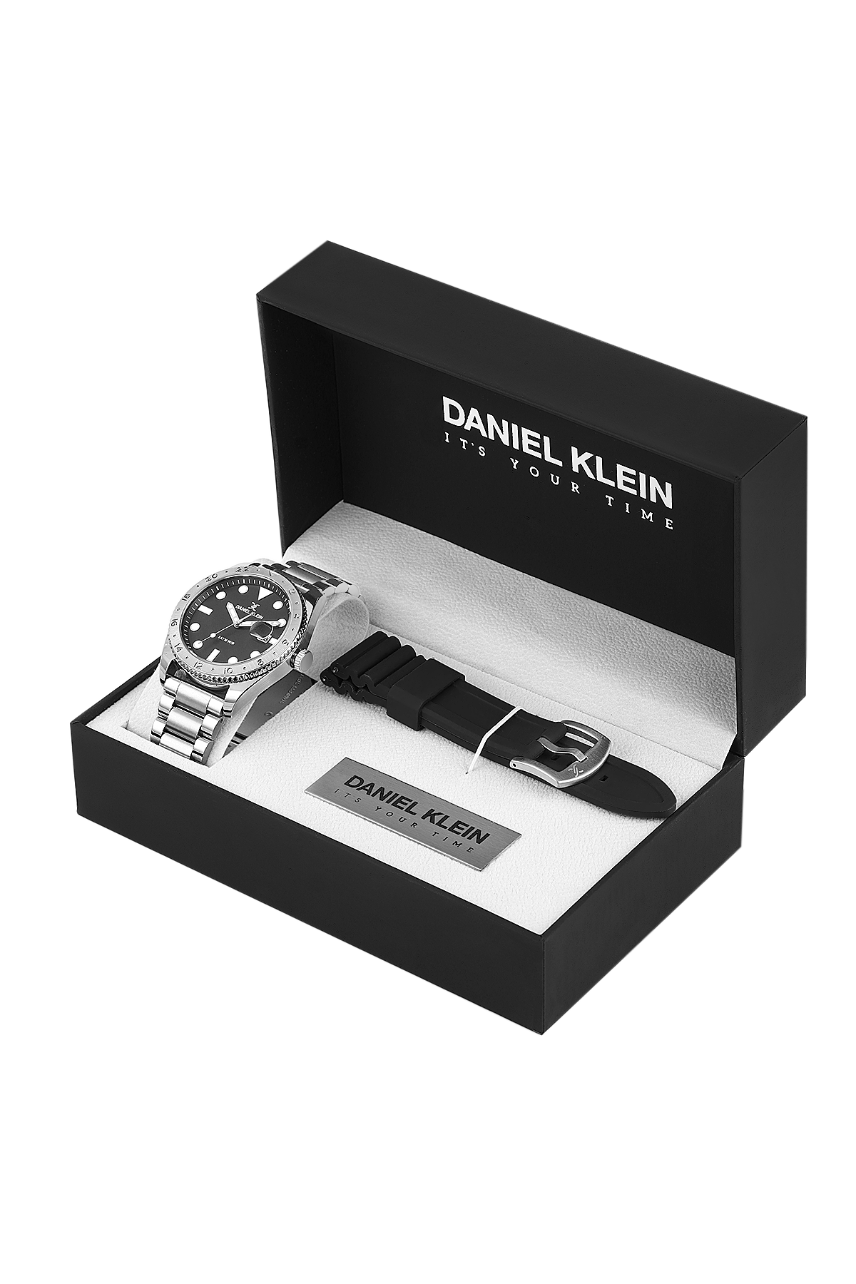 Daniel Klein Gift Set With Leather Belt Wrist Watch for Men DK.1.13980-1