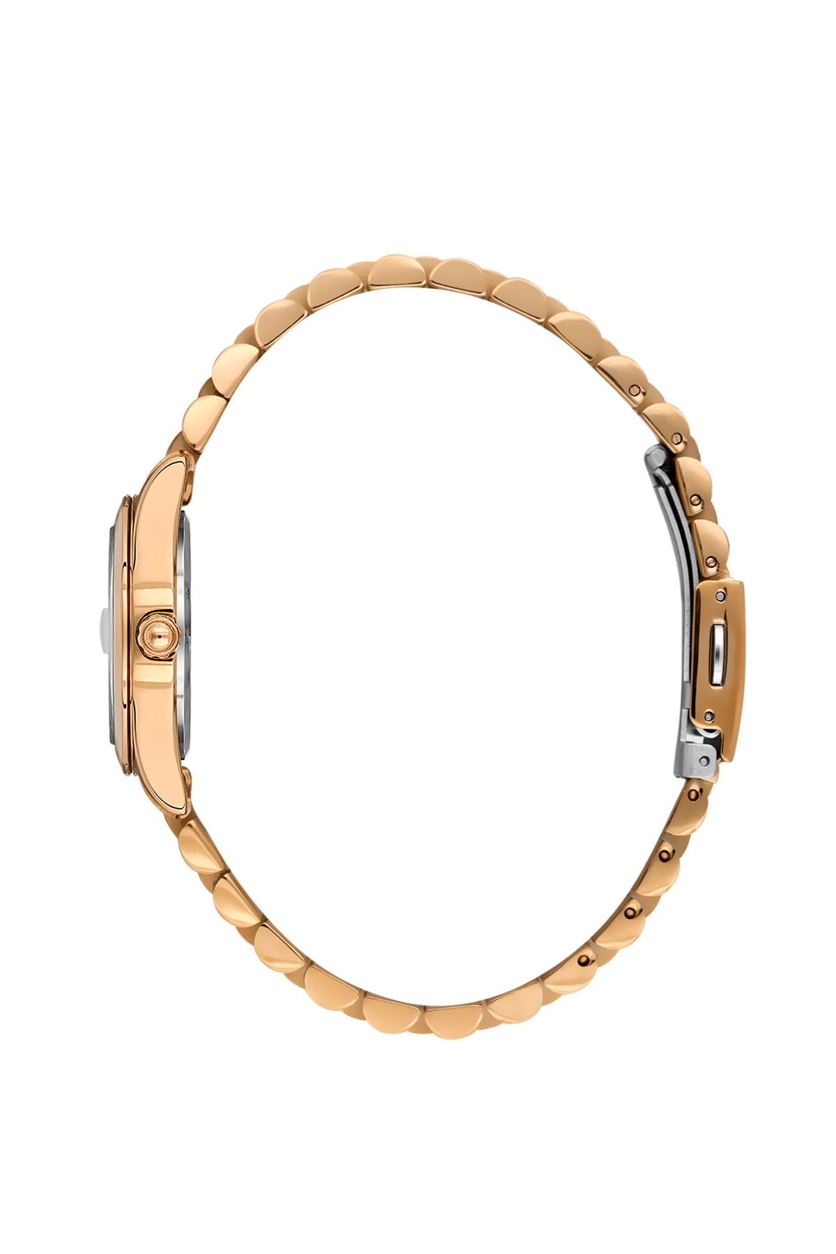 Daniel Klein Silver Pink Rosegold Date Wrist Watch for Women DK.6.14183-5
