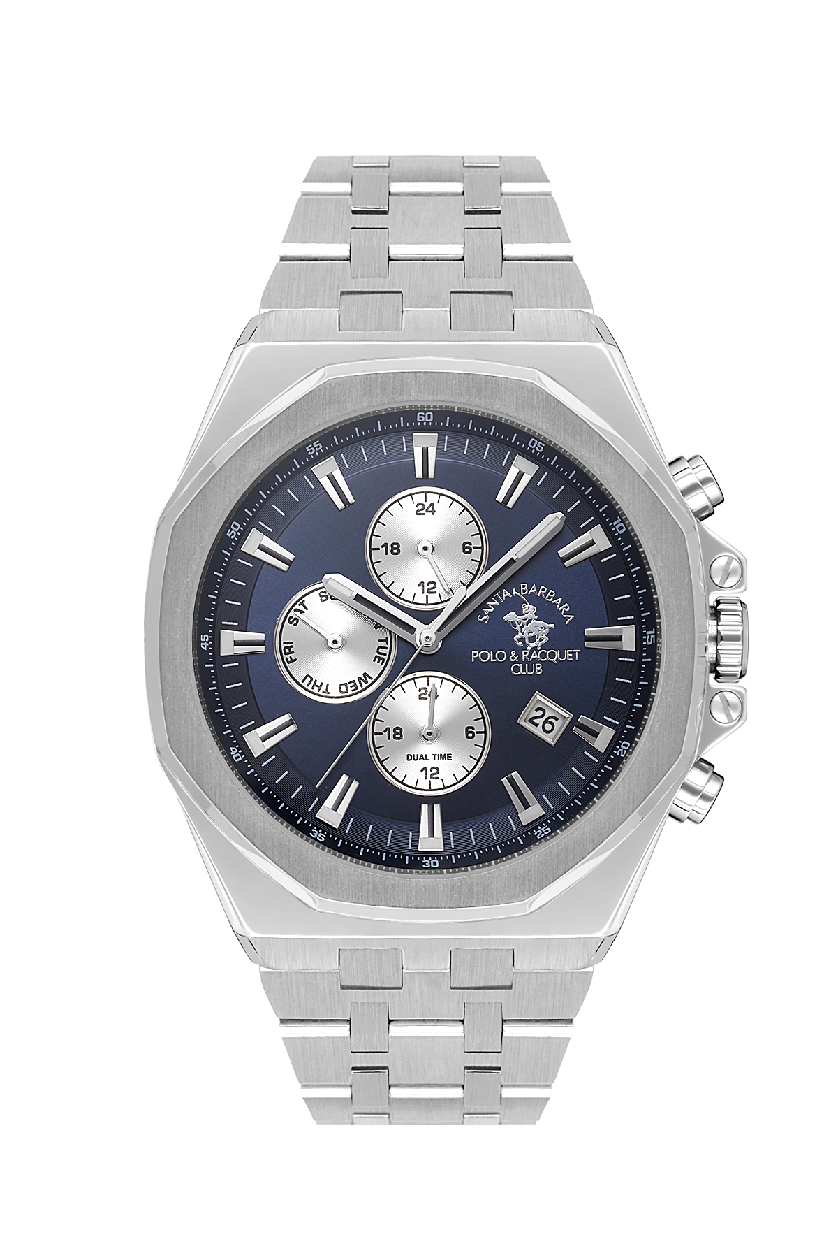 quartz-dual-time-gents-watch-gun-black-silver-chain-sb-1-10546-3