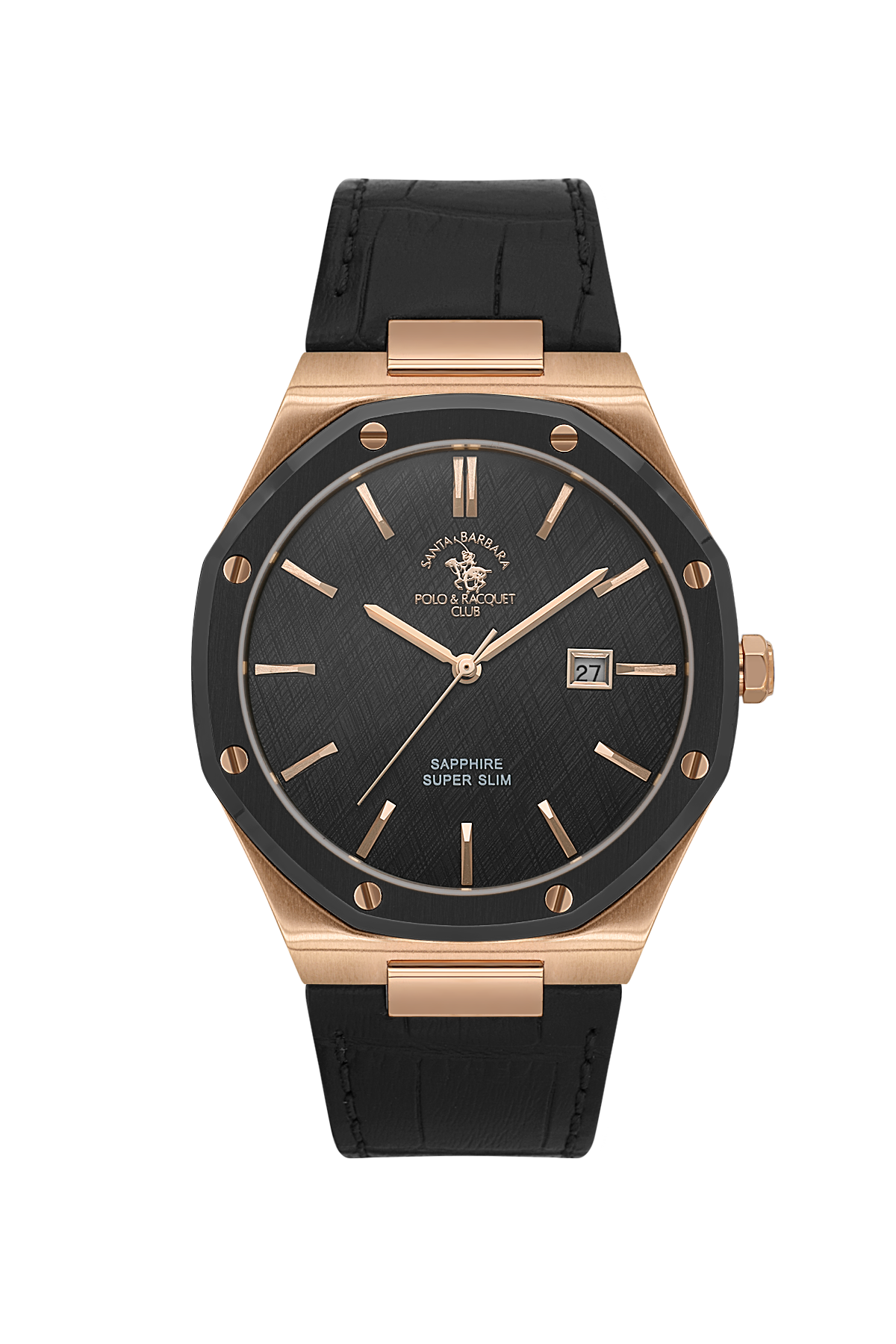 Santa Barbara Polo Date/Slim Wrist Watch for Men SB.1.10672-5