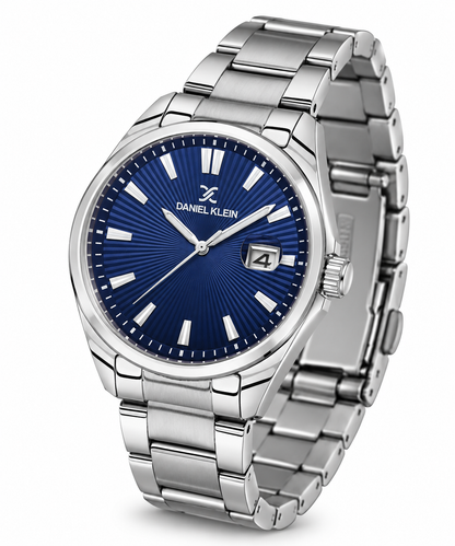 Daniel Klein Premium Gents Dark Blue Emboss Index Watch – DK.1.14334-3