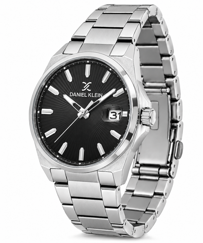Daniel Klein Premium Gents Black Emboss Index Watch – DK.1.14341-2