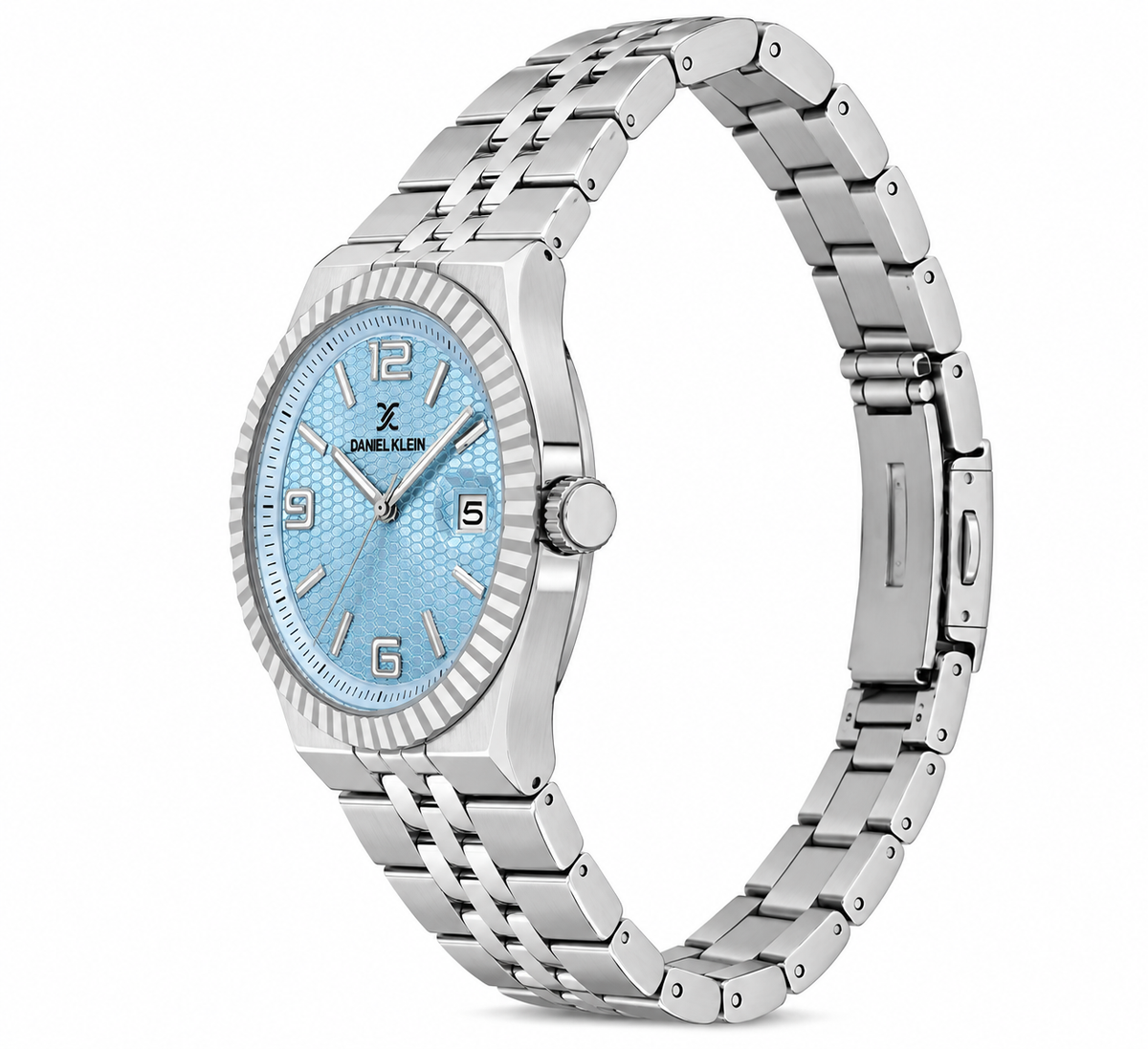 Daniel Klein Premium Gents Light Blue Emboss Watch – DK.6.14718-4