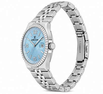Daniel Klein Premium Gents Light Blue Emboss Watch – DK.6.14718-4