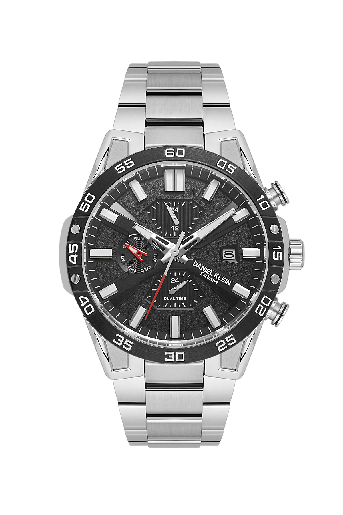 Daniel Klein Exclusive Multifunction Dual Time Wrist Watch for Men DK.1.13974-1