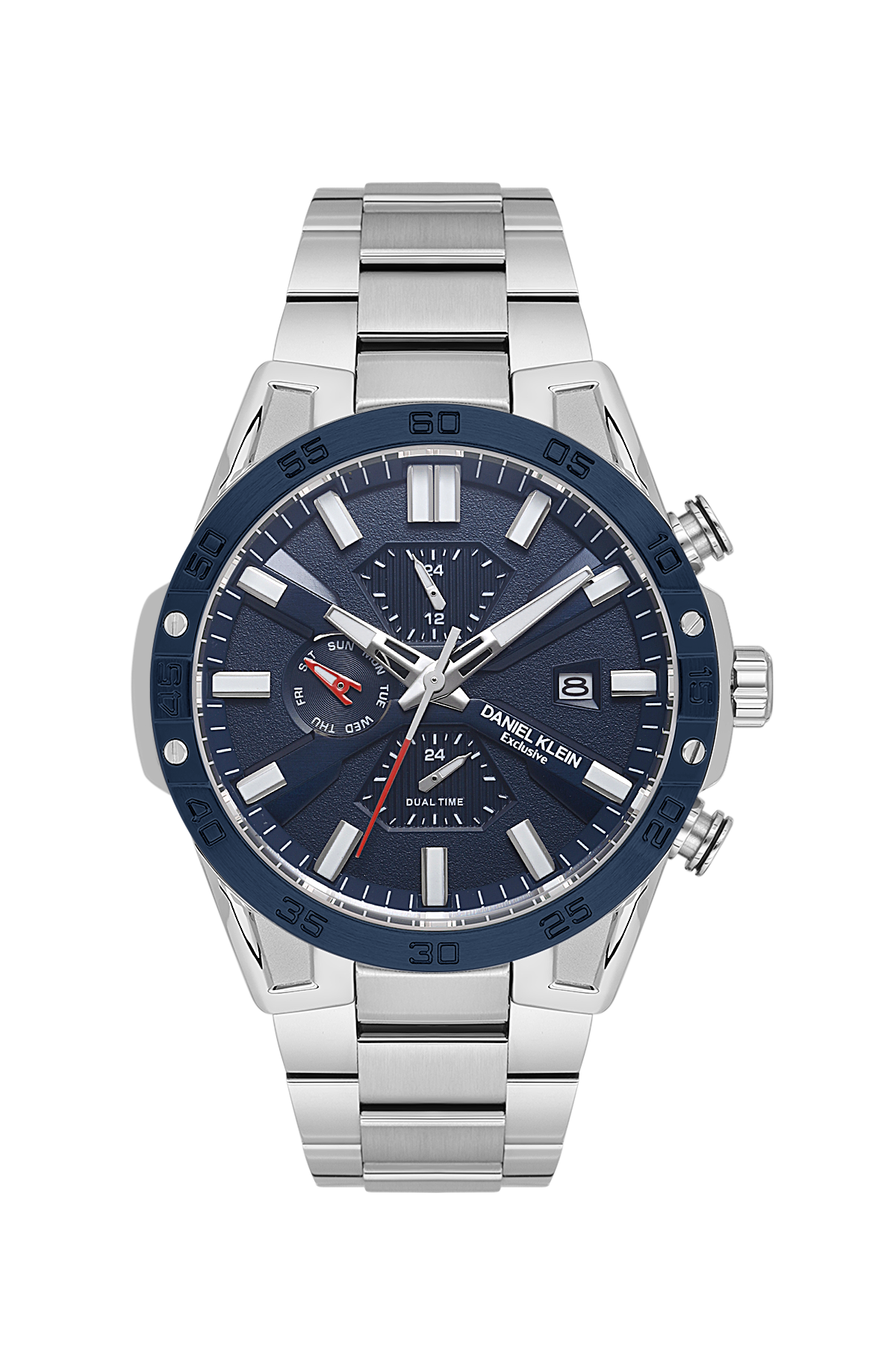 Daniel Klein Exclusive Multifunction Dual Time Wrist Watch for Men DK.1.13974-2