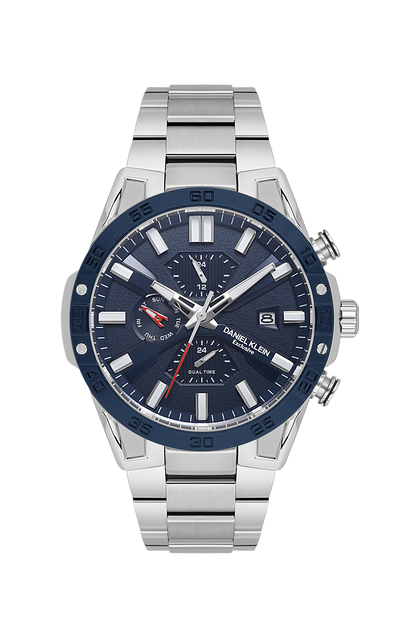 Daniel Klein Exclusive Multifunction Dual Time Wrist Watch for Men DK.1.13974-2