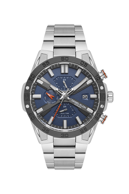 Daniel Klein Exclusive Multifunction Dual Time Wrist Watch for Men DK.1.13974-3