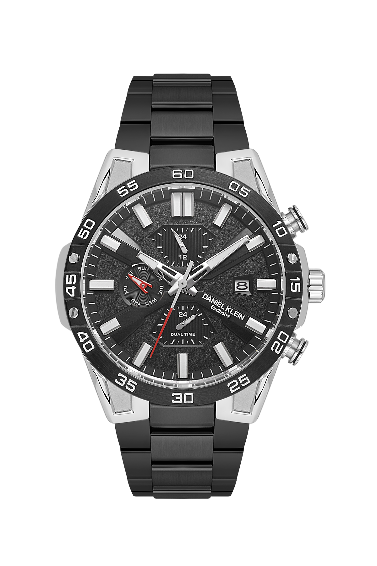 Daniel Klein Exclusive Multifunction Dual Time Wrist Watch for Men DK.1.13974-5