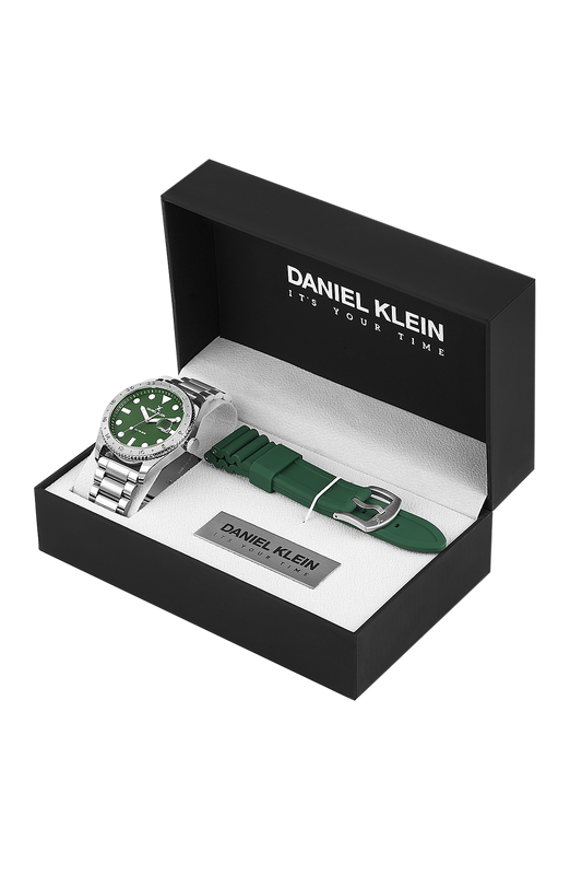 Daniel Klein Gift Set With Leather belt  Wrist Watch for Men DK.1.13980-3