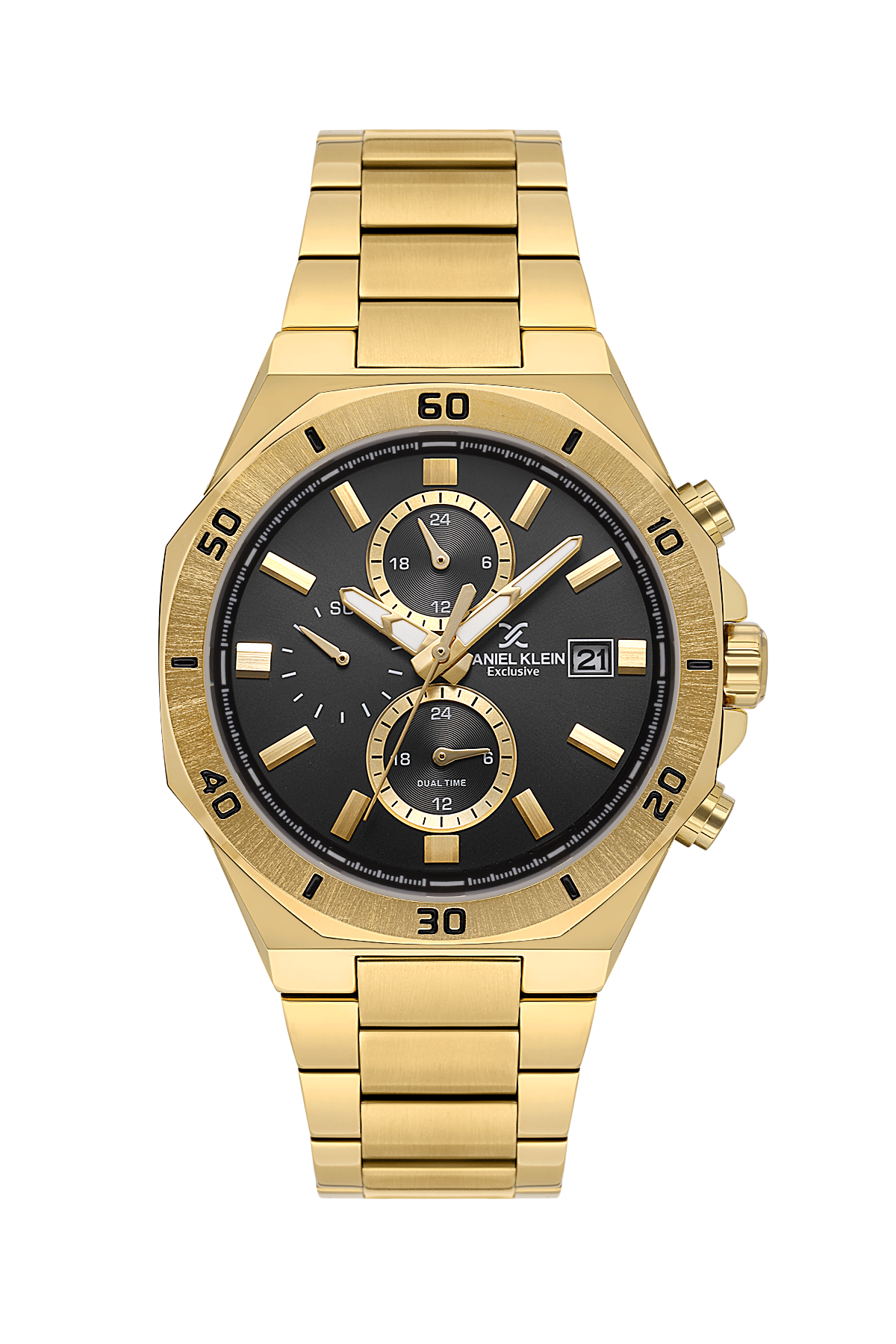 Daniel Klein Exclusive Multifunction Dual Date Wrist Watch for Men DK.1.14004-4