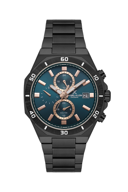 Daniel Klein Exclusive Multifunction Dual Date Wrist Watch for Men DK.1.14004-5