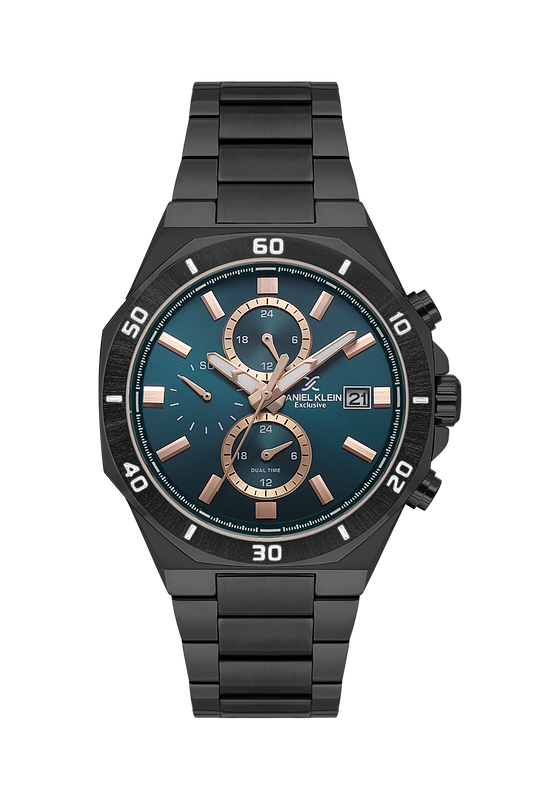 Daniel Klein Exclusive Multifunction Dual Date Wrist Watch for Men DK.1.14004-5