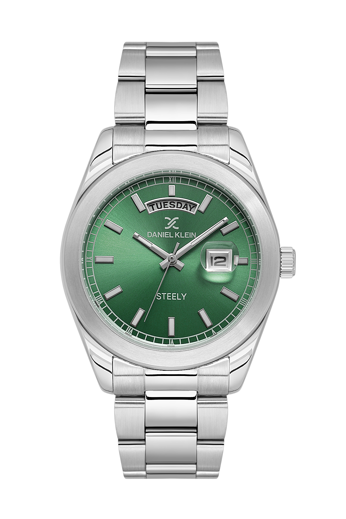 Daniel Klein Steely Day/Date Wrist Watch for Men DK.1.14025-4