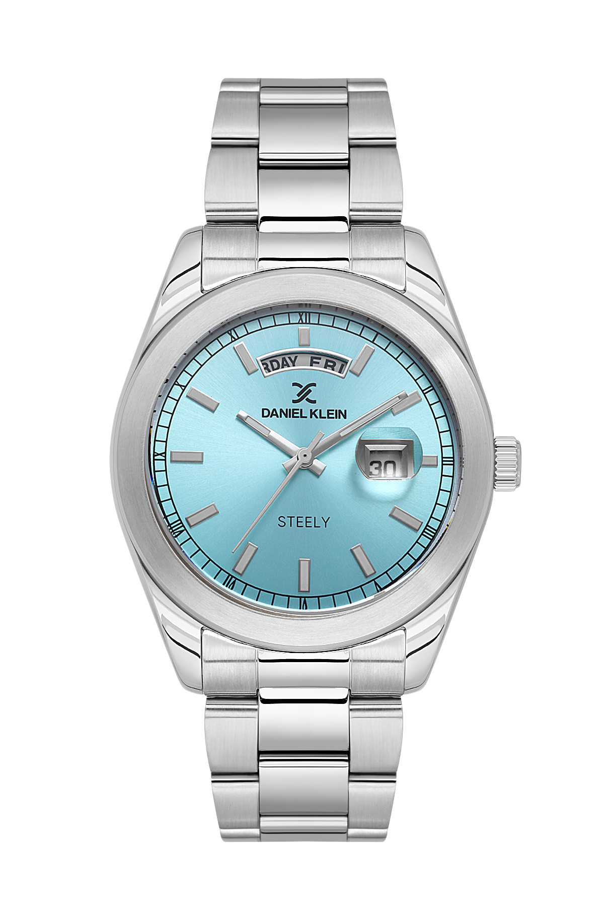 Daniel Klein Steely Day/Date Wrist Watch for Men DK.1.14025-5