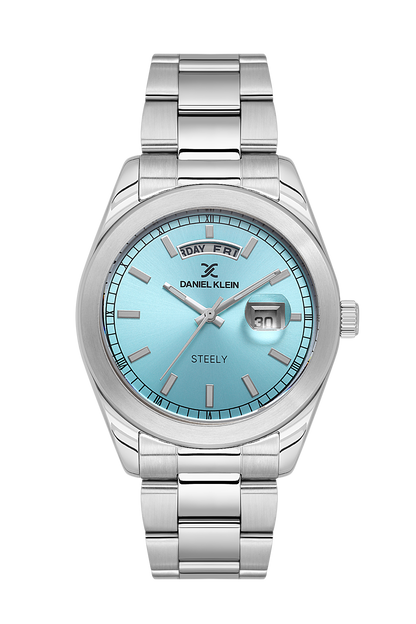 Daniel Klein Steely Day/Date Wrist Watch for Men DK.1.14025-5