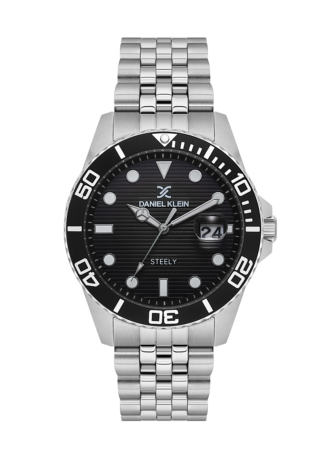 Daniel Klein Steely Date Wrist Watch for Men DK.1.14029-1