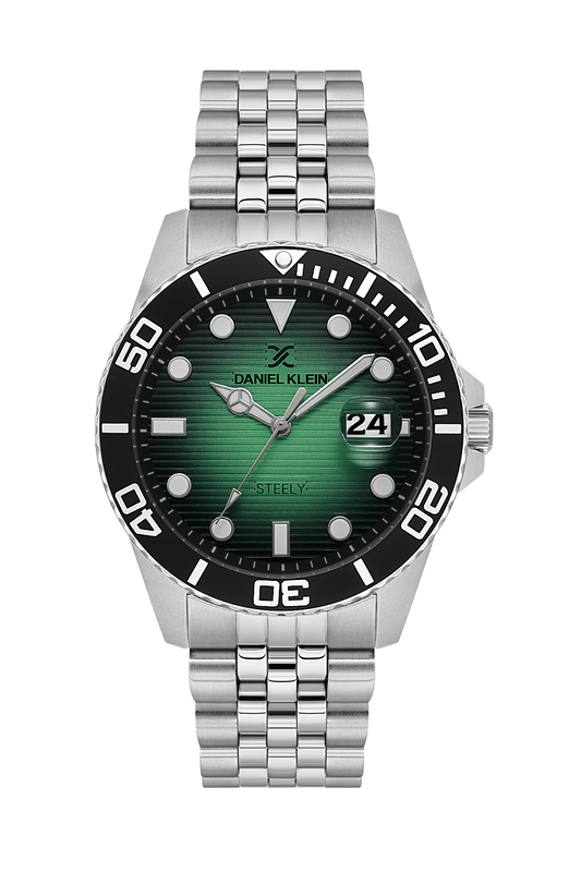 Daniel Klein Steely Date Wrist Watch for Men DK.1.14029-2