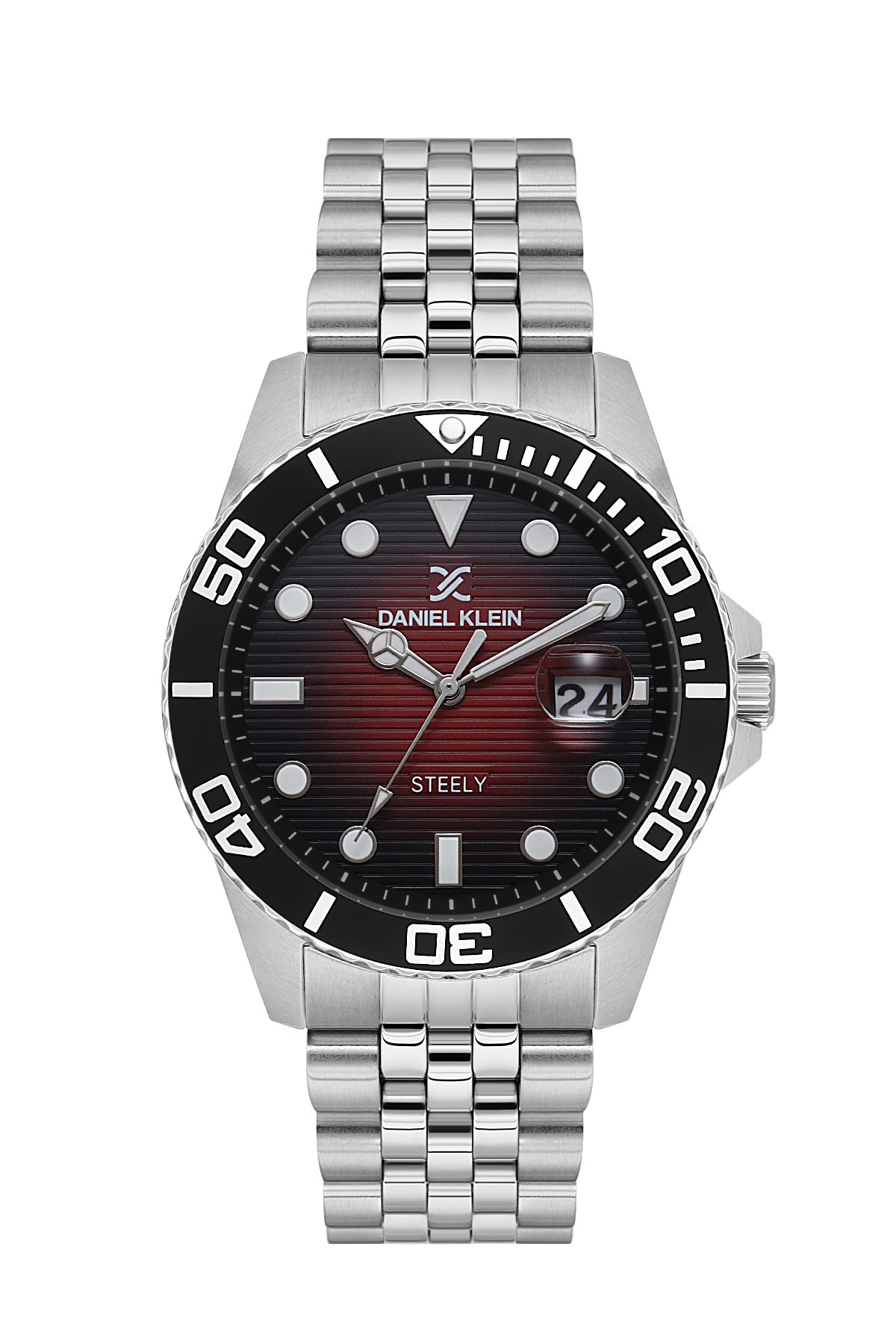 Daniel Klein Steely Date Wrist Watch for Men DK.1.14029-3