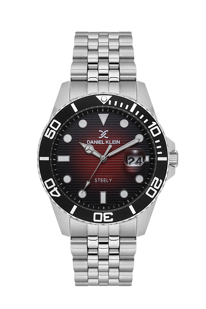 Daniel Klein Steely Date Wrist Watch for Men DK.1.14029-3