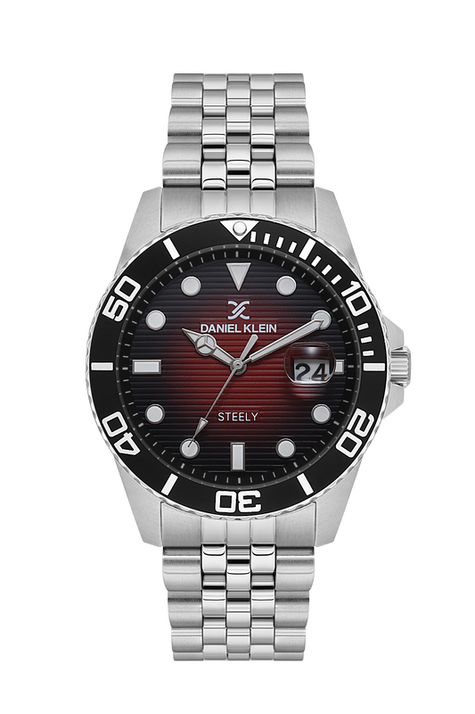 Daniel Klein Steely Date Wrist Watch for Men DK.1.14029-3