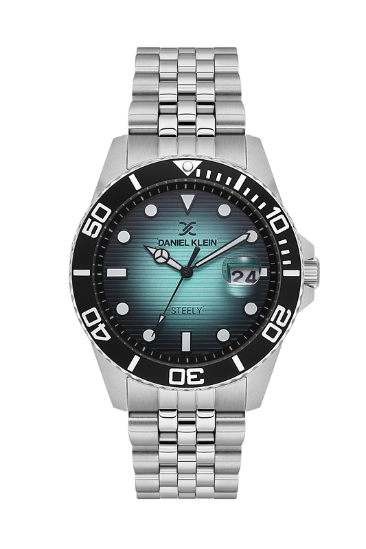 Daniel Klein Steely Date Wrist Watch for Men DK.1.14029-5