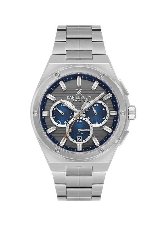 Daniel Klein Multifunction Dual Time Wrist Watch for Men DK.1.14071-3