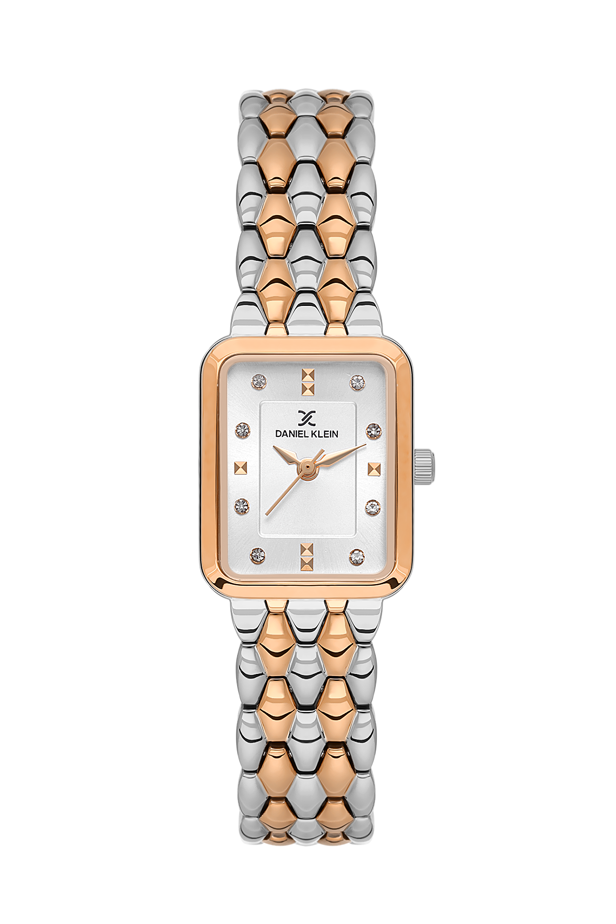 Daniel Klein Silver Pink/Rosegold Wrist Watch for Women DK.1.14158-6