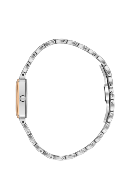 Daniel Klein Silver IP Plated Pink/Rosegold Wrist Watch for Women DK.1.14158-6