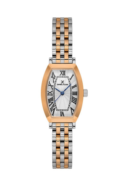 Daniel Klein Silver Pink Rosegold Wrist Watch for Women DK.1.14165-6