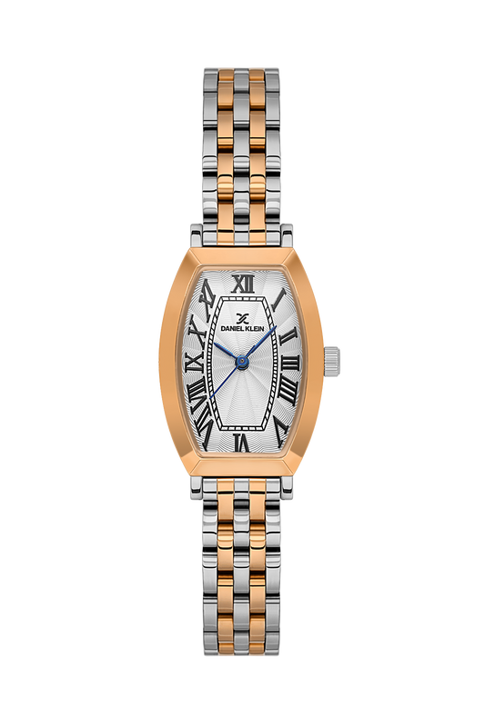 Daniel Klein Silver Pink Rosegold Wrist Watch for Women DK.1.14165-6