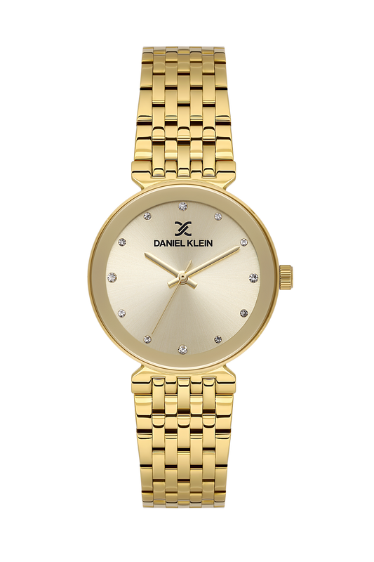 Daniel Klein Light Champagne IP Gold Wrist Watch for Women DK.1.14175-2