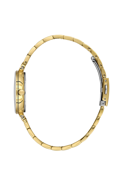 Daniel Klein Dark Green IP Gold Wrist Watch for Women DK.1.14175-4