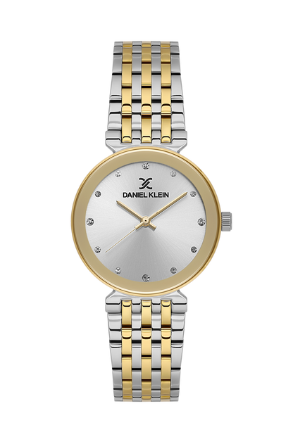 Daniel Klein Silver IP Silver/Gold Wrist Watch for Women DK.1.14175-5