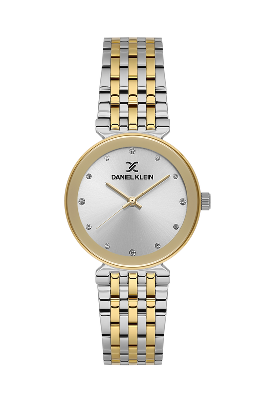 Daniel Klein Silver IP Silver/Gold Wrist Watch for Women DK.1.14175-5