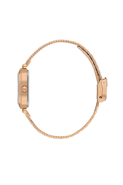 Daniel Klein Dark Green Pink Rosegold Wrist Watch for Women DK.1.14178-6