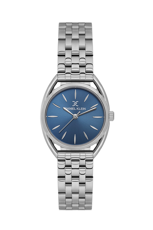 Daniel Klein Blue IP Silver Wrist Watch for Women DK.1.14180-2