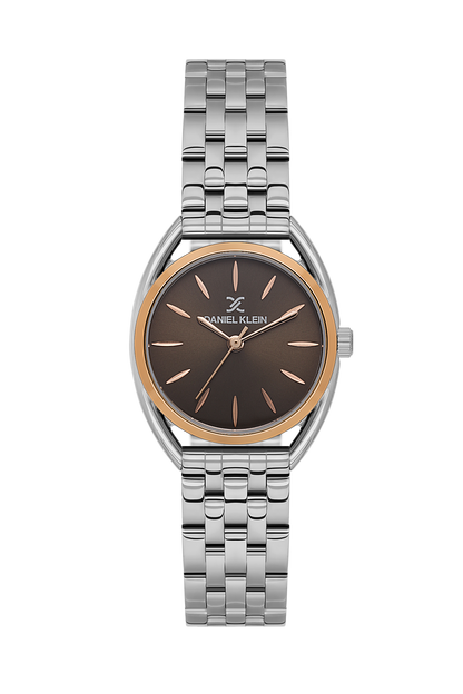 Daniel Klein Dark Brown Pink Rosegold Wrist Watch for Women DK.1.14180-7