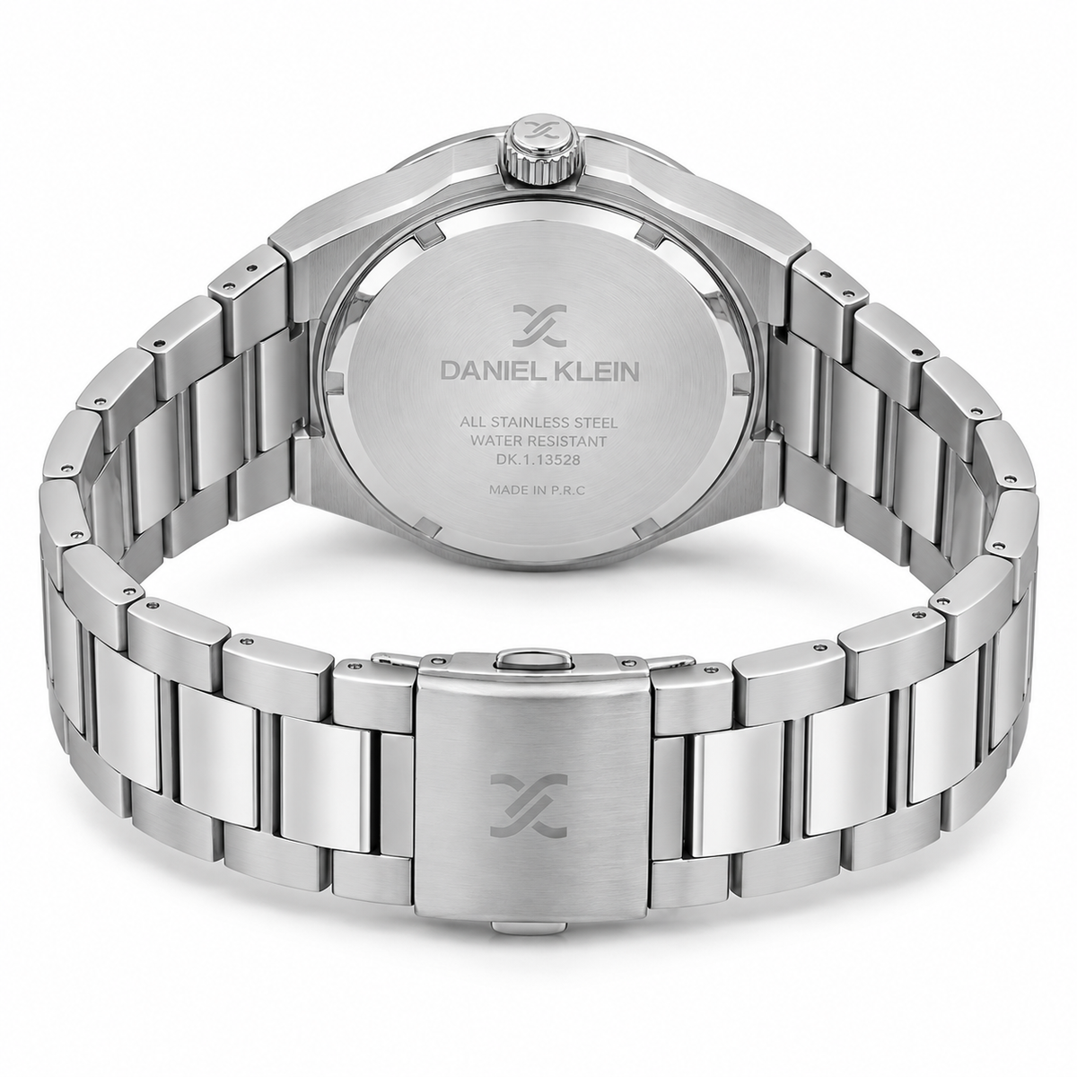Daniel Klein Warm Gray IP Silver Date Wrist Watch for Men DK.1.14194-4