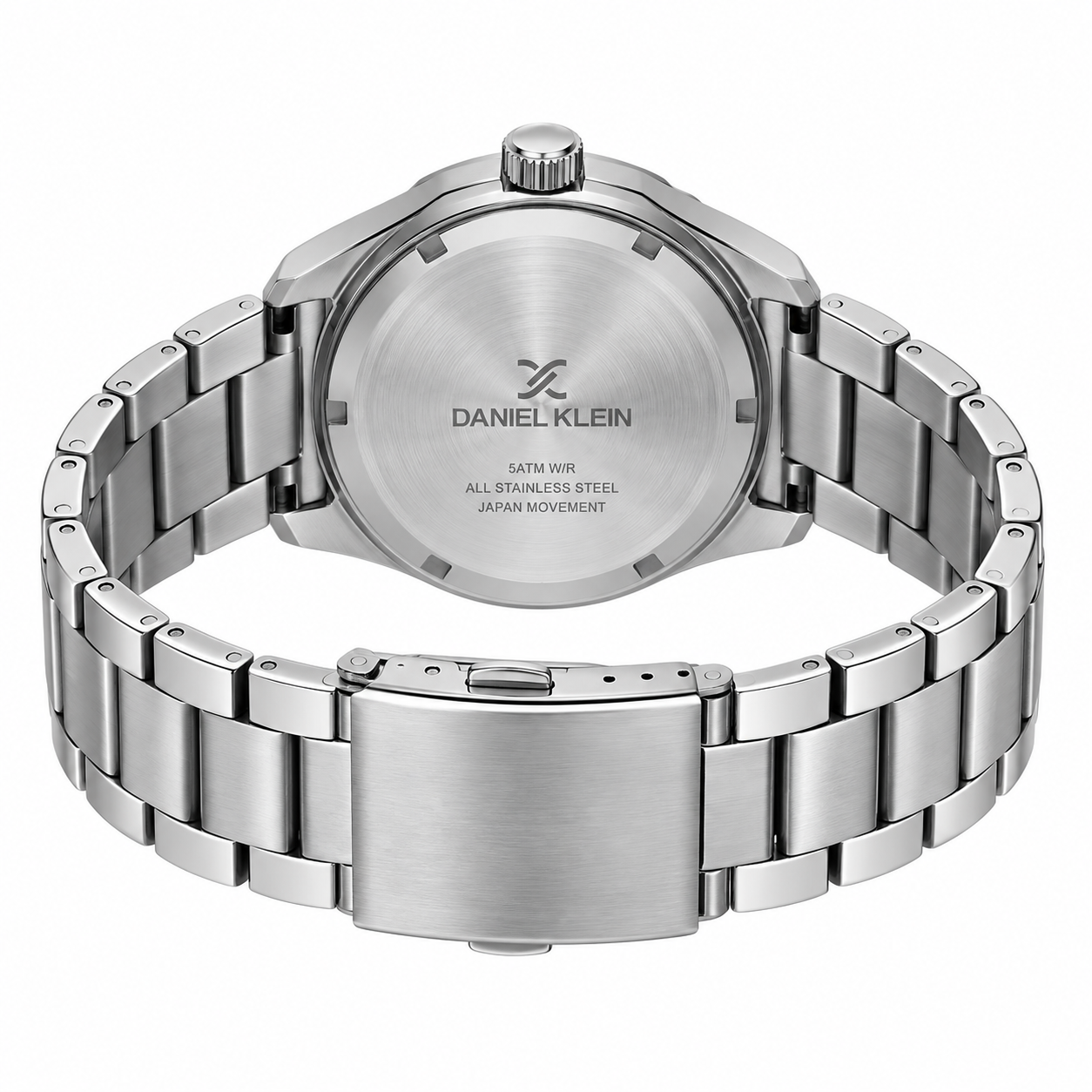 Daniel Klein Silver IP Silver Date Wrist Watch for Men DK.1.14195-1