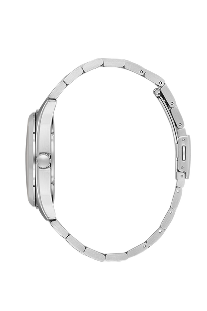 Daniel Klein Gun IP Silver Day Date Wrist Watch for Men DK.1.14197-2