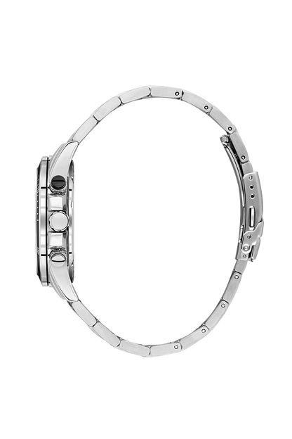 Daniel Klein Silver IP Silver Dual Time Wrist Watch for Men DK.1.14247-1
