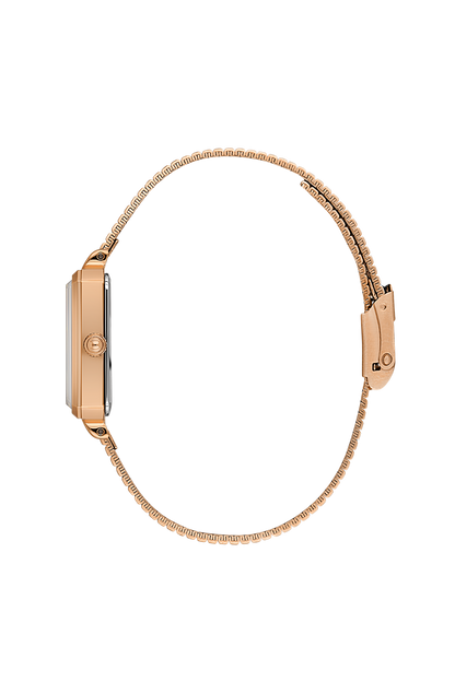 Daniel Klein Dark Green Pink Rosegold Wrist Watch for Women DK.1.14264-4
