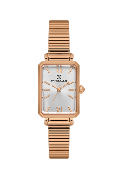 Daniel Klein Silver Pink Rosegold Wrist Watch for Women DK.1.14264-5