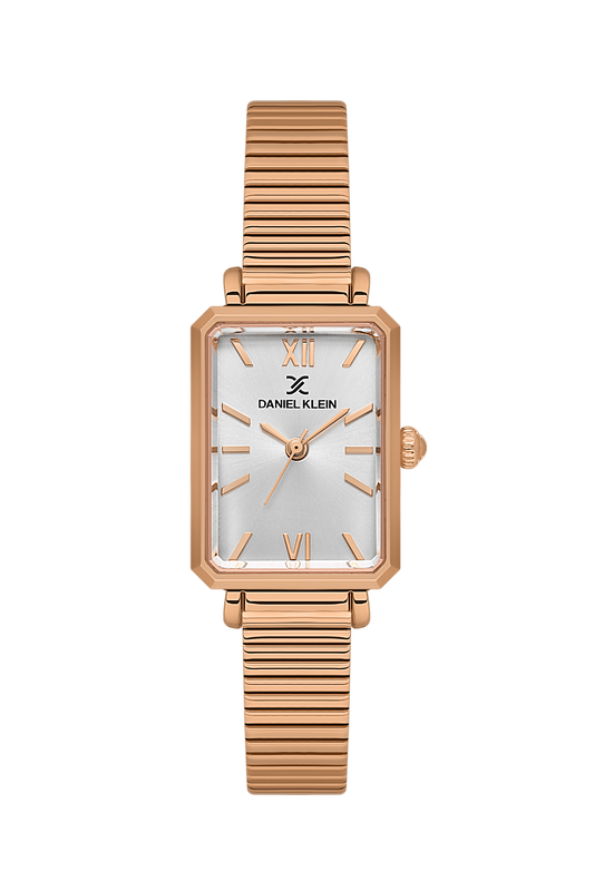 Daniel Klein Silver Pink Rosegold Wrist Watch for Women DK.1.14264-5