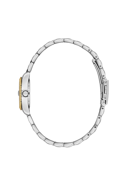 Daniel Klein Silver IP Silver/Gold Date Wrist Watch for Women DK.1.14276-6
