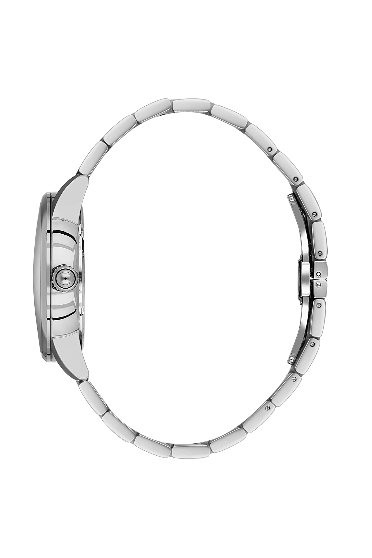 Daniel Klein Silver IP Silver Date Wrist Watch for Men DK.1.14286-1