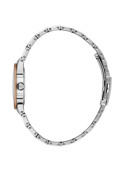 Daniel Klein Diamond Ladies Silver Diamond Emboss Dial Watch – DK.1.14299-6