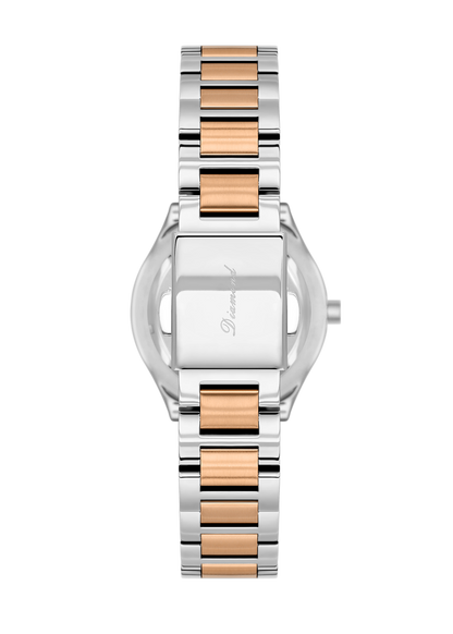 Daniel Klein Diamond Ladies Silver Diamond Emboss Dial Watch – DK.1.14299-6