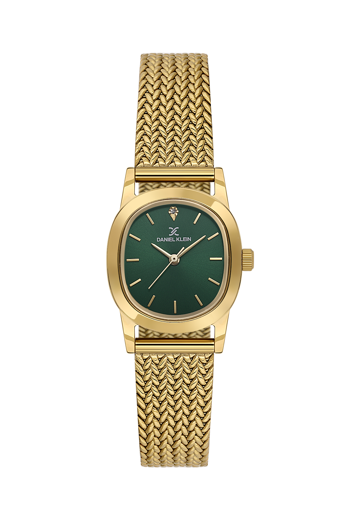 daniel-klein-premium-ladies-dark-green-sunray-stone-index-mesh-watch-dk-1-14328-4